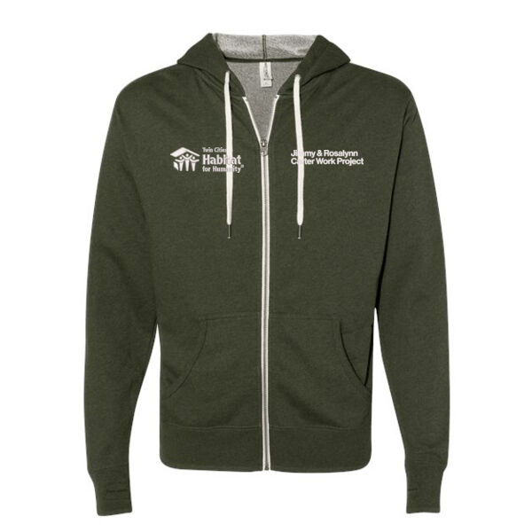 Independent Trading Co. Heathered French Terry Full Zip Hooded Sweatshirt - Embroidered Logos Thumbnail