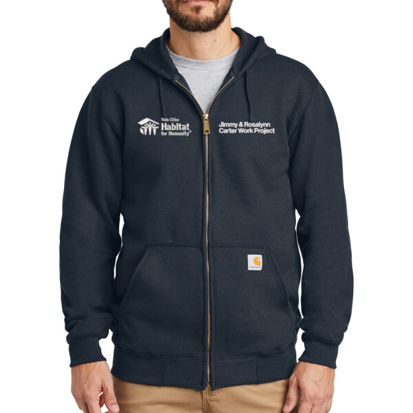 Carhartt Midweight Hooded Zip Front Sweatshirt - Embroidered Logos Thumbnail