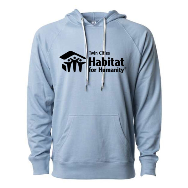 Icon Unisex Lightweight Loopback Terry Hooded Sweatshirt - Printed Logo Thumbnail