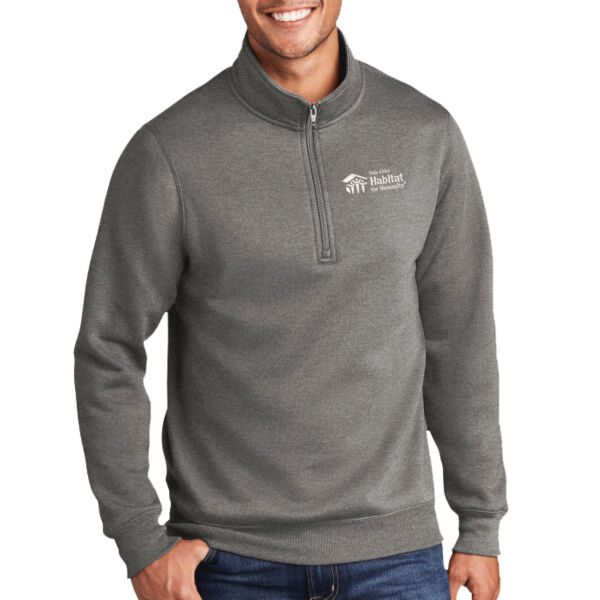 Port & Company Core Fleece 1/4-Zip Pullover Sweatshirt - Embroidered Logo Thumbnail