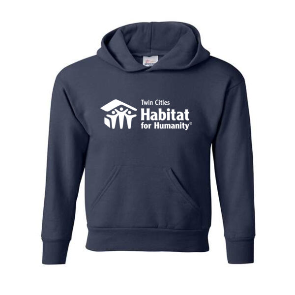 Hanes Ecosmart Youth Hooded Sweatshirt - Printed Logo Thumbnail