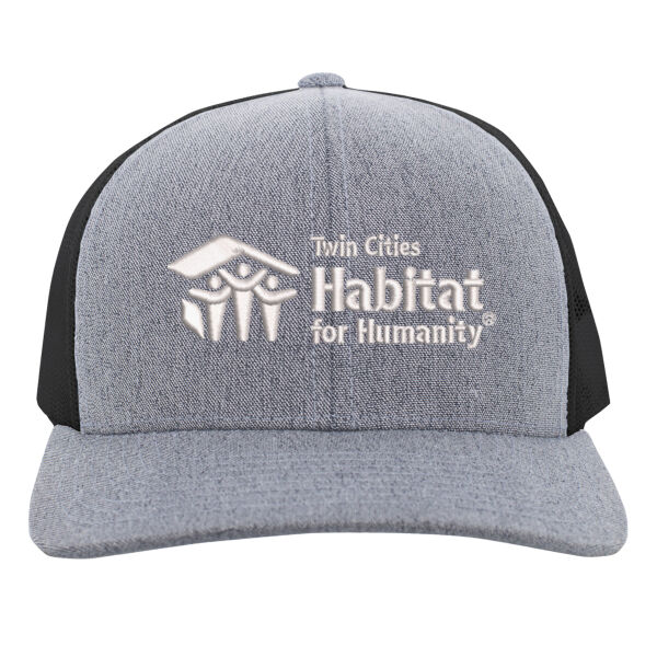 Heather Trucker Snapback Cap - Embroidered Logos Thumbnail
