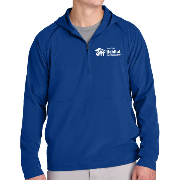 Sport-Tek Repeat 1/2-Zip Long Sleeve Hooded Jacket - Screen Print Logo Thumbnail