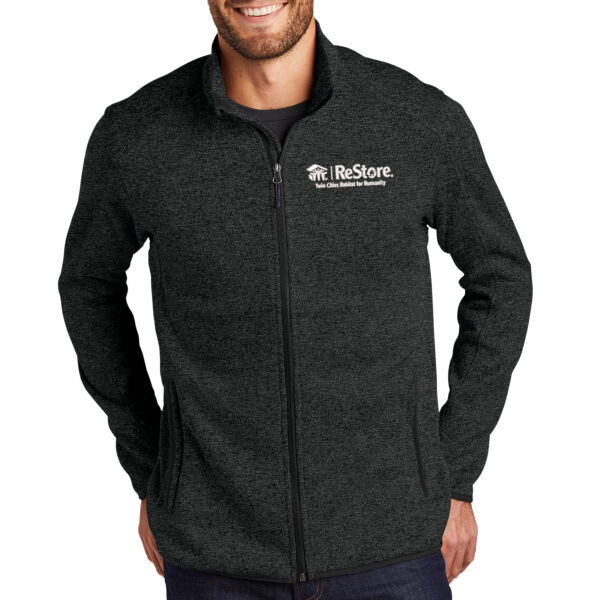 Port Authority® Sweater Fleece Jacket - Embroidered Logo Thumbnail