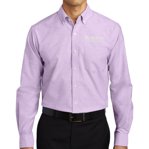 Port Authority® SuperPro™ Oxford Shirt - Embroidered Logo Thumbnail