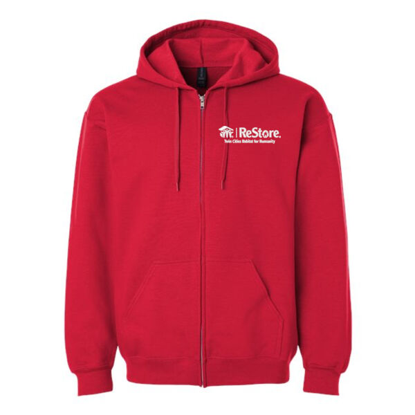 Unisex Softstyle® Full-Zip Hooded Sweatshirt - Embroidered Logo Thumbnail