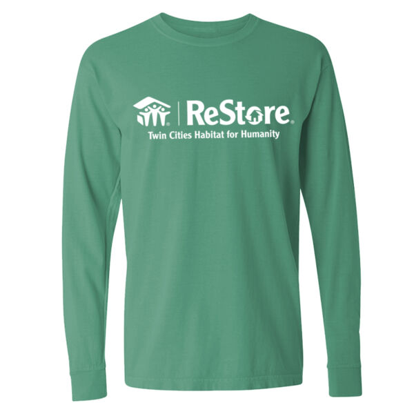 Unisex Garment-Dyed Heavyweight Long Sleeve T-Shirt - Printed Logo Thumbnail