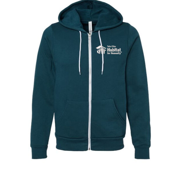 Unisex Sponge Fleece Full Zip Hoodie Sweatshirt - Embroidered Logo Thumbnail