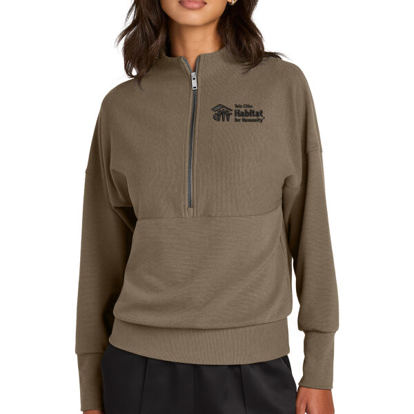 Mercer+Mettle Women's Linear Texture 1/4 Zip - Embroidered Logo Thumbnail