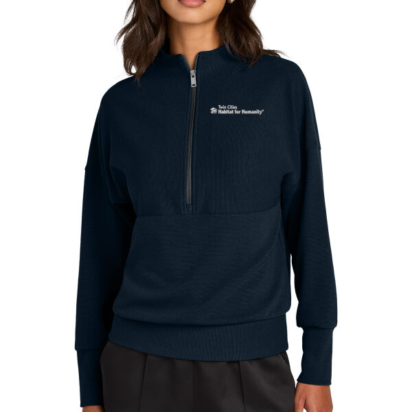 Mercer+Mettle Women's Linear Texture 1/4 Zip - Embroidered Logo Thumbnail