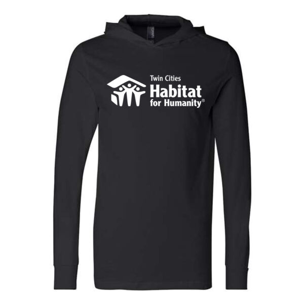 Bella+Canvas Unisex Jersey Hooded Long Sleeve - Printed Logo Thumbnail