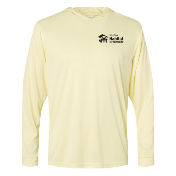 Paragon Unisex Bahama Performance Hooded Long Sleeve T-Shirt - Printed Logo Thumbnail