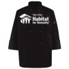 Ten Pearl Button Black Chef Coat Thumbnail