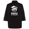 Ten Pearl Button Black Chef Coat Thumbnail