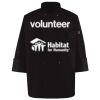 Ten Pearl Button Black Chef Coat Thumbnail