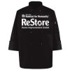 Ten Pearl Button Black Chef Coat Thumbnail