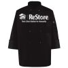 Ten Pearl Button Black Chef Coat Thumbnail
